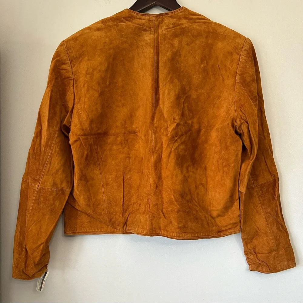 Vintage Bagatelle Arlington Avenue Leather 2 Piece Skirt Suit Top Large Skirt 8